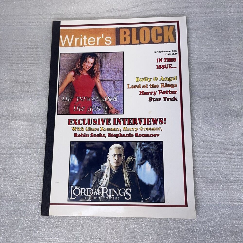 Writer's Block Magazine Newsletter Spring/Summer 2003 Fanzine Movies Poetry
